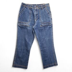 Vintage Bill Blass Jeans Womens 10 (Fits as 30x27) Blue Cropped Cotton‎ Denim